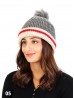 Knitted Camp Hat W/ Removable Pom Pom Knitted Camp Hat W/ Removable Pom Pom